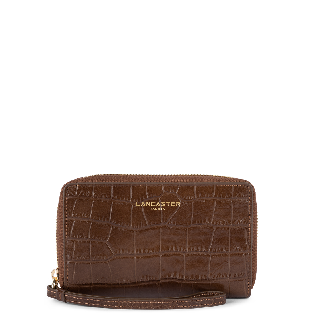 Portefeuille – cuir grainé « croco » zippé