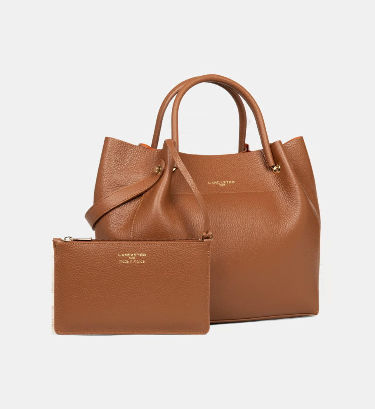 Lancaster Sac cabas épaule Foulonné Double en cuir