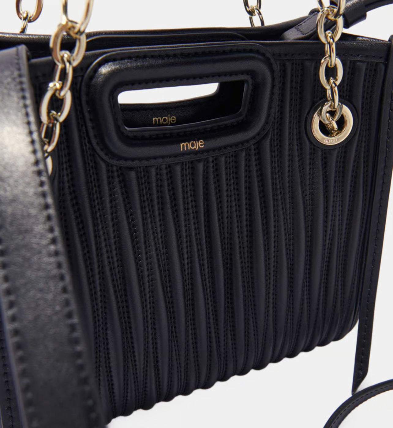 Maje Sac cabas M en cuir