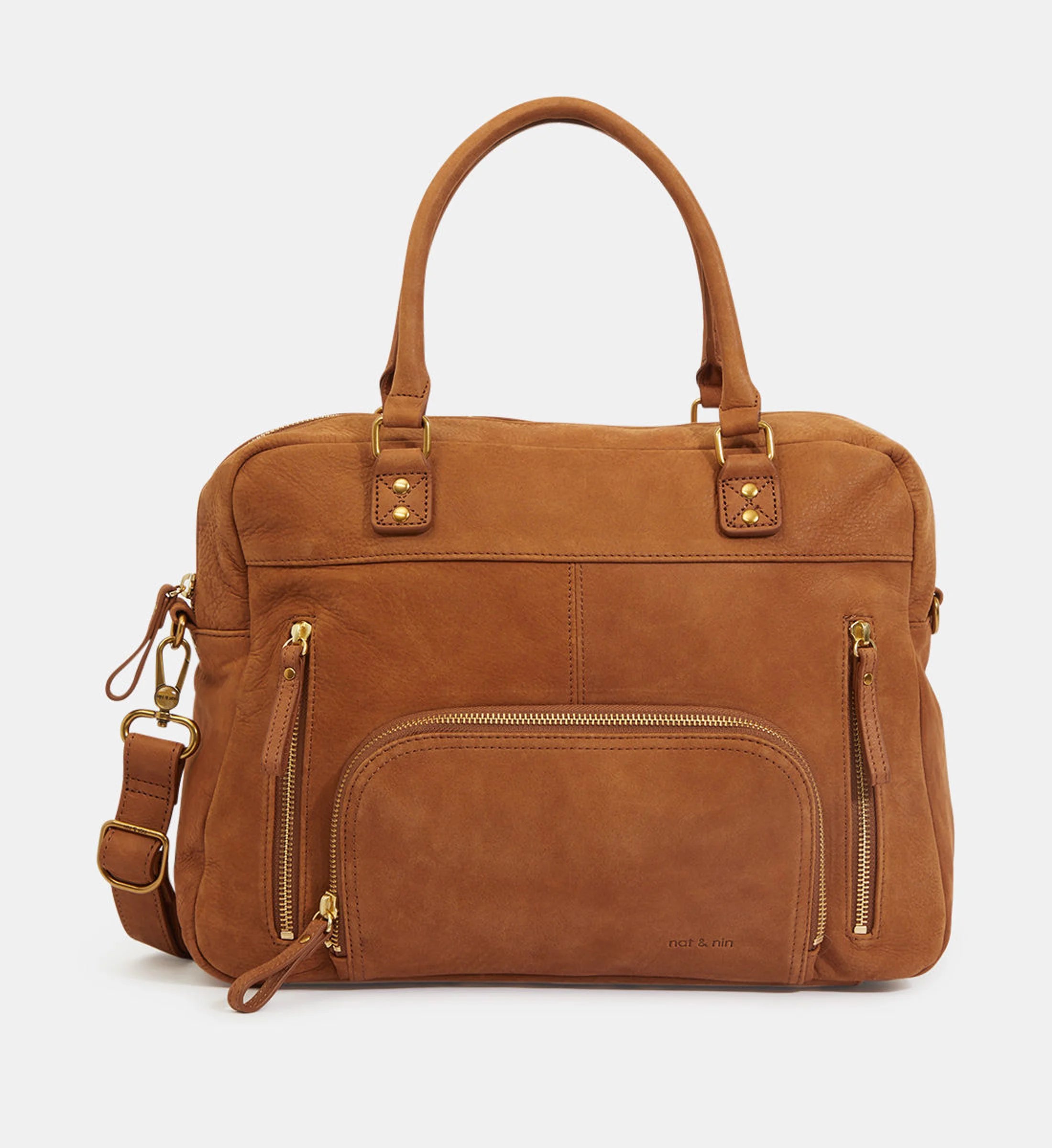 Nat & Nin Sac cabas Macy en cuir de vachette