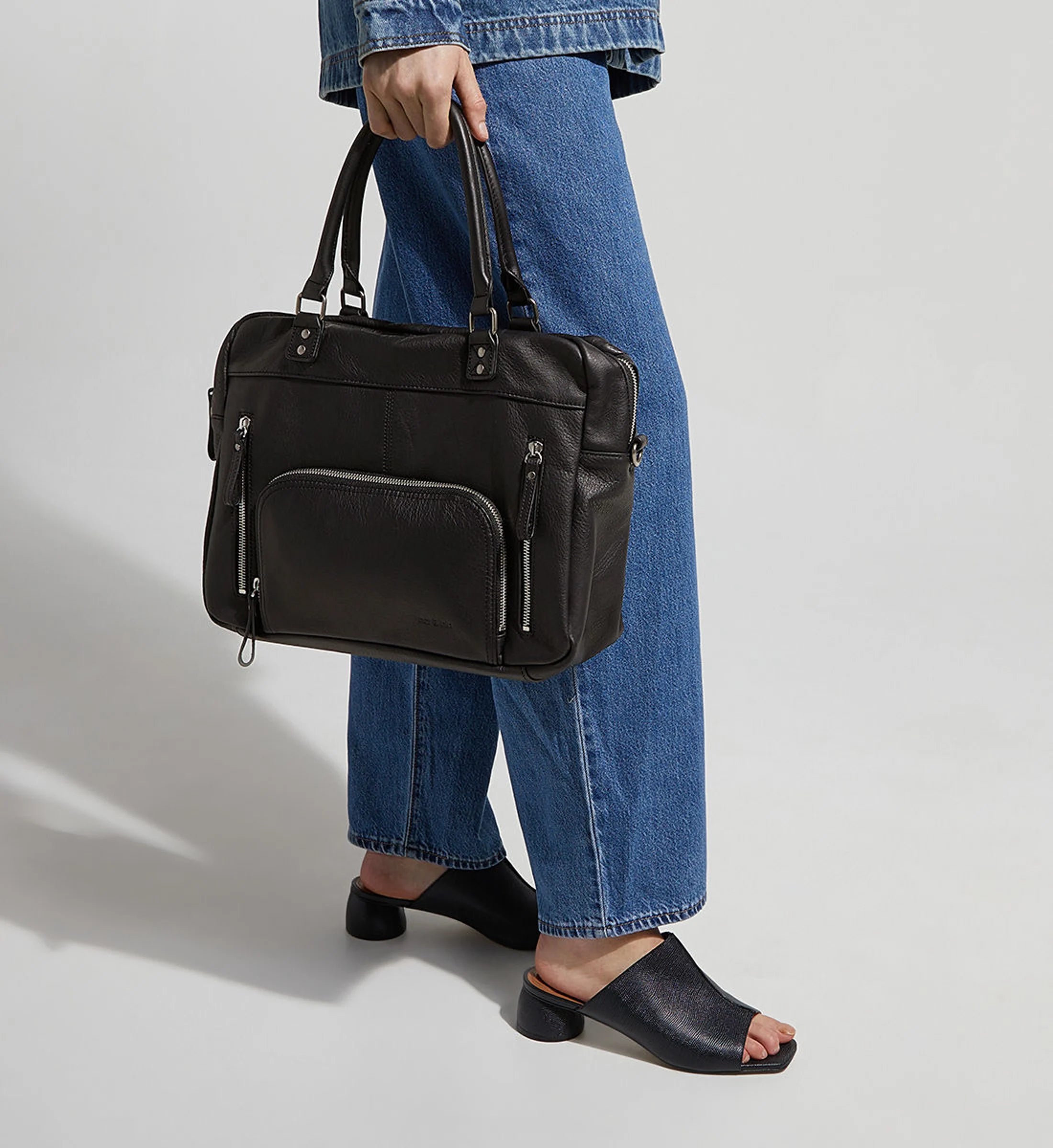 Nat & Nin Sac cabas Macy en cuir de vachette