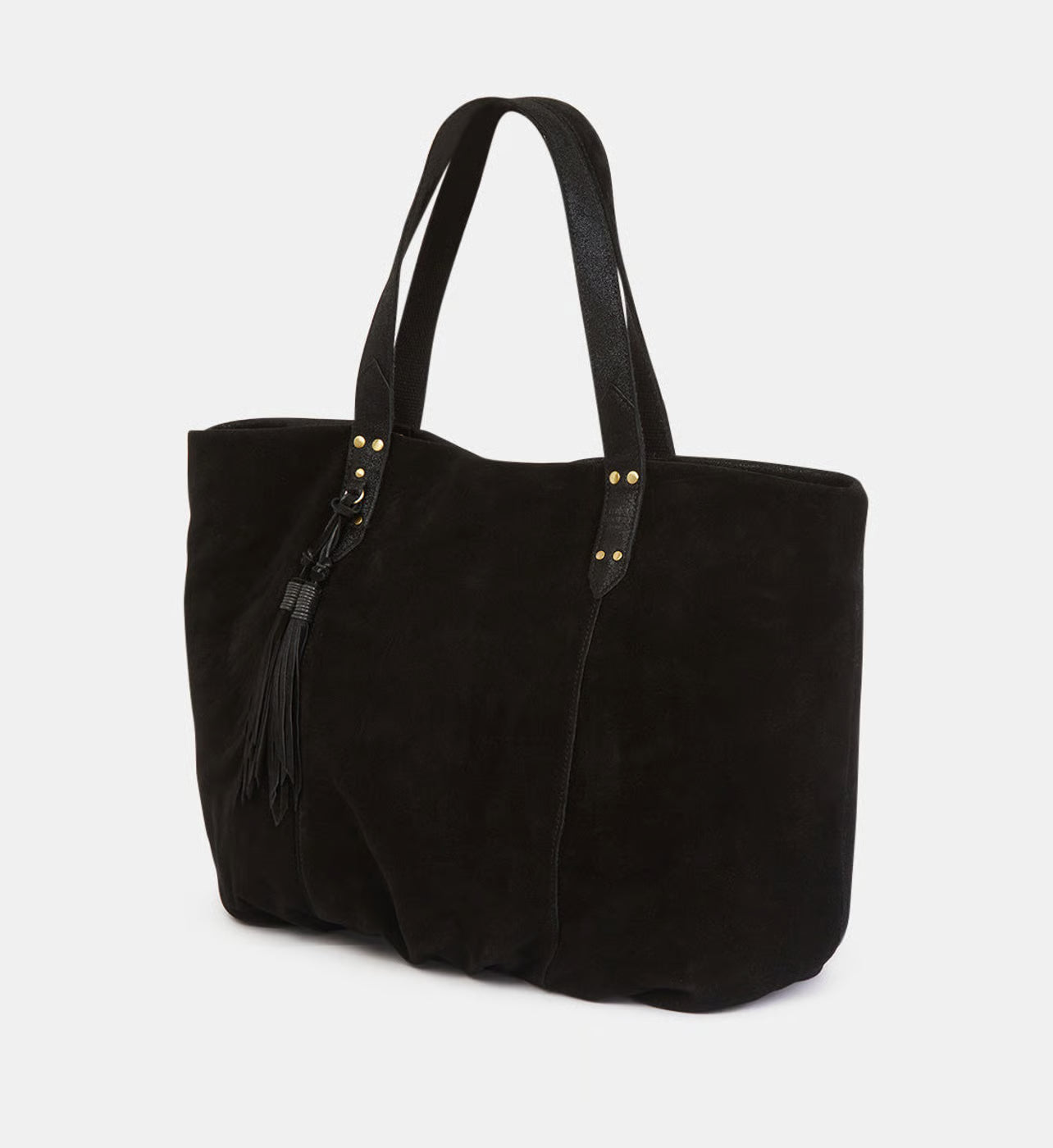 Mila Louise Grand sac cabas Nicole cuir effet daim uni et pailleté