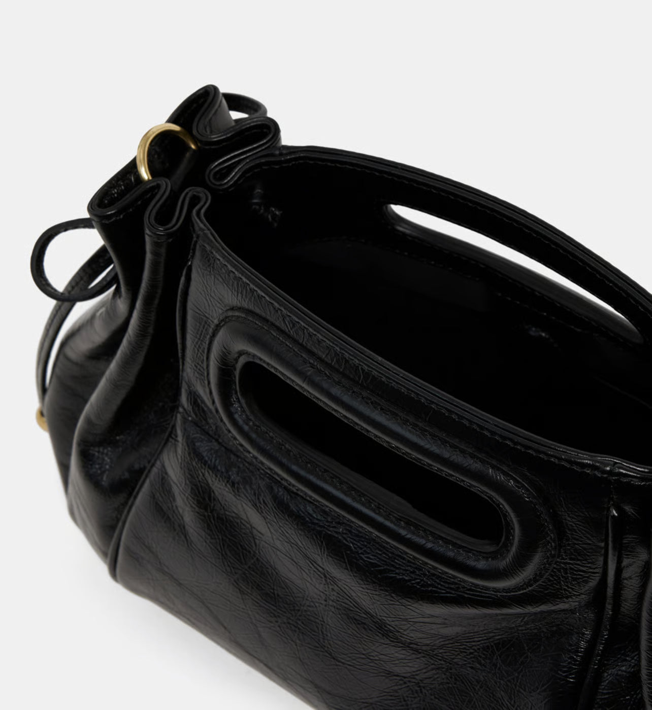 Gerard Darel Mini sac bowling Dany cuir vernis crispé