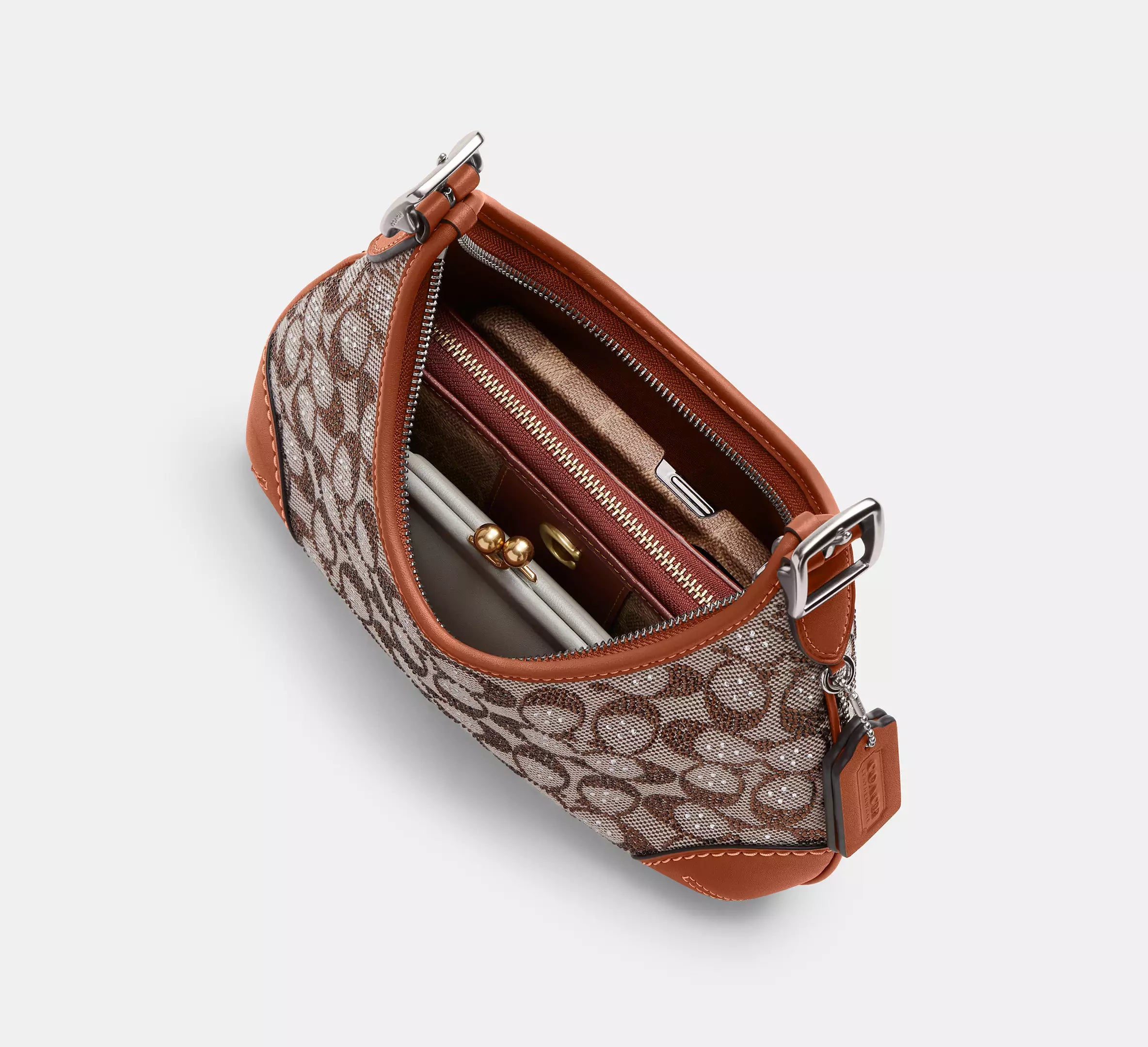 Sac hobo Hamptons en jacquard exclusif à cristaux