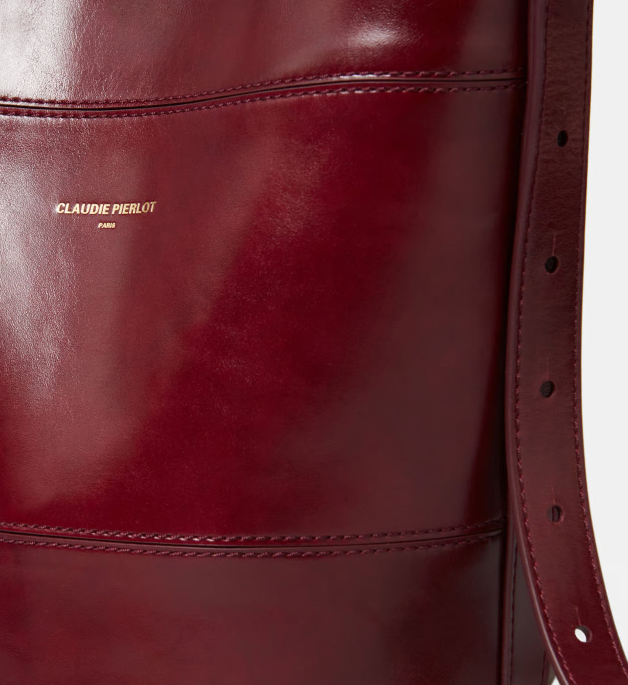 Claudie Pierlot Sac seau Solveig en cuir