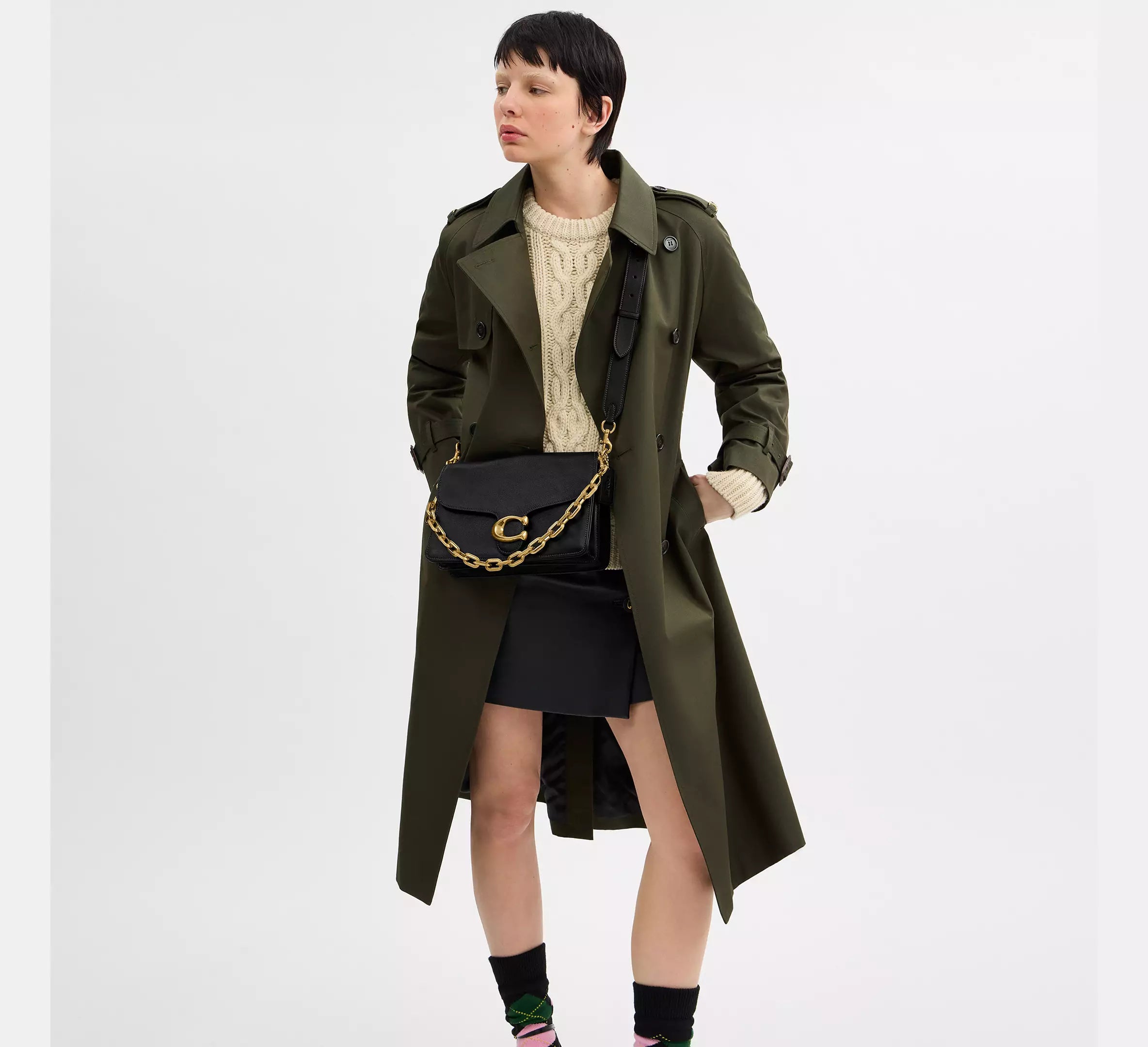 Sac épaule avec chaîne Tabby