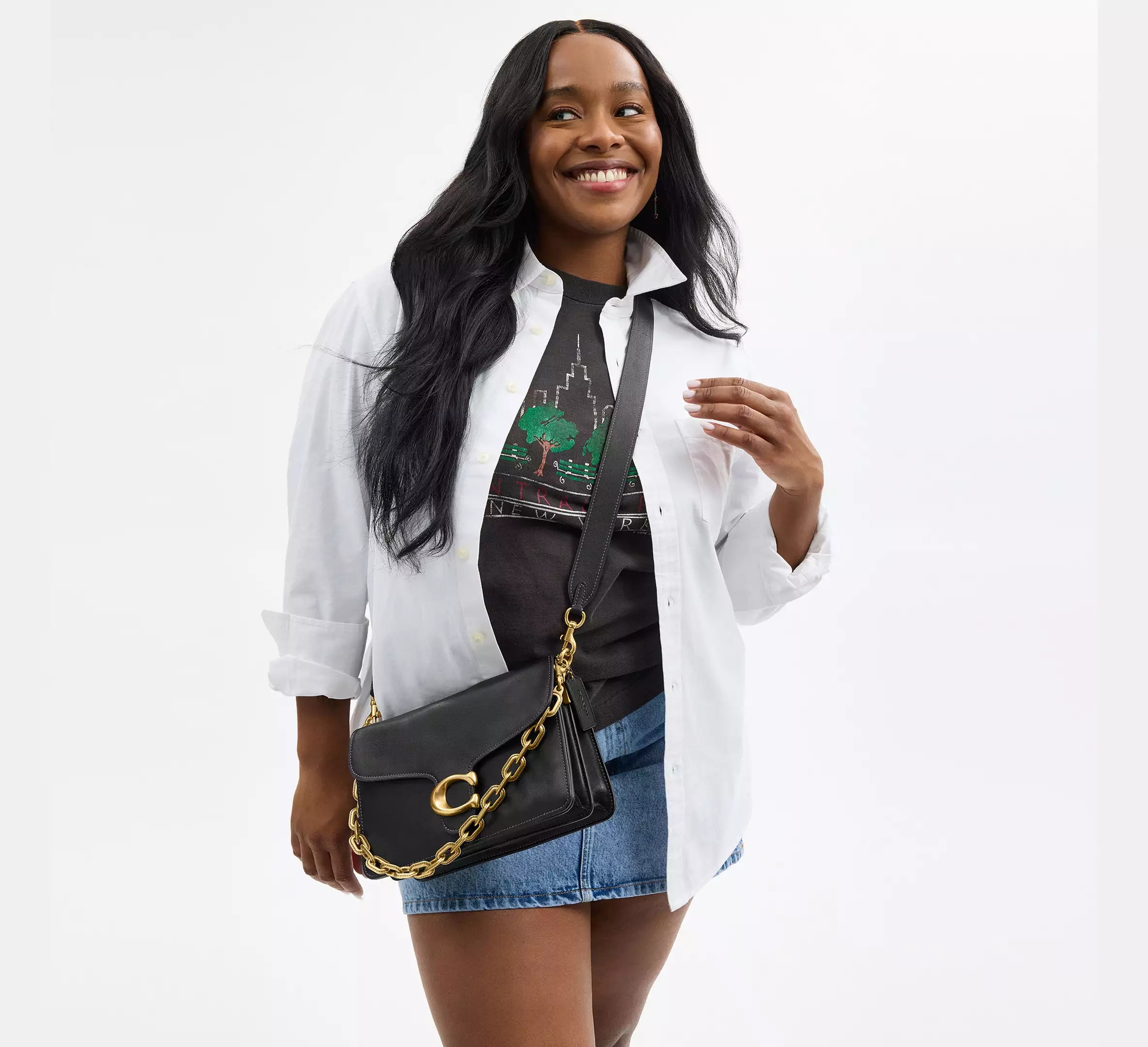 Sac épaule avec chaîne Tabby