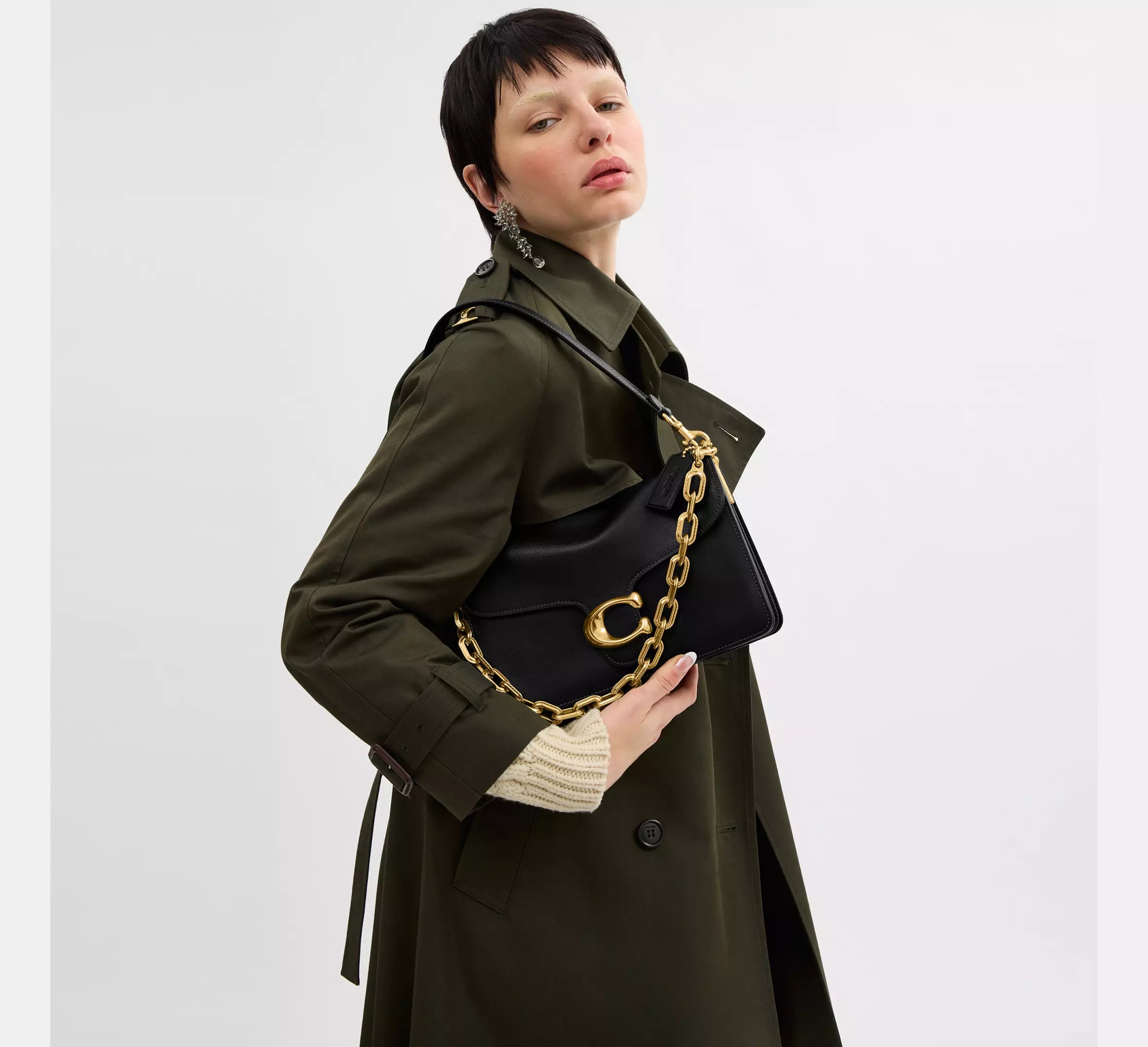 Sac épaule avec chaîne Tabby