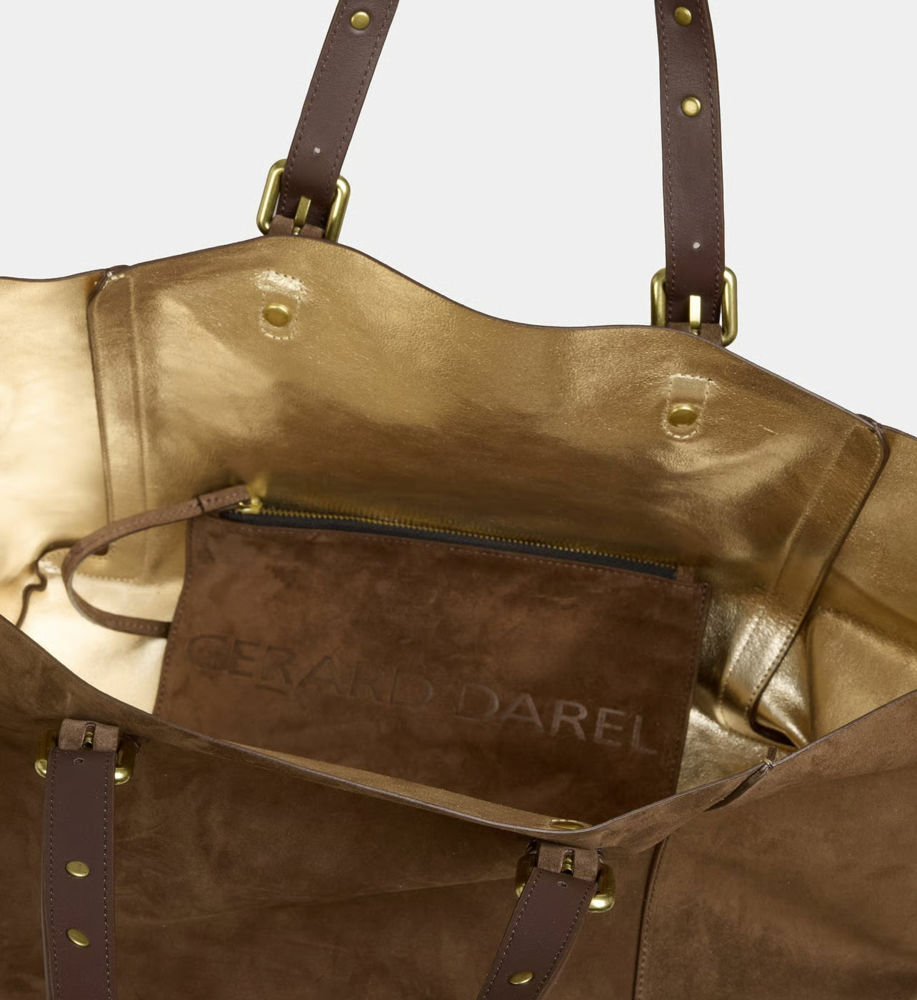 Gerard Darel Sac cabas en cuir de vachette suédée