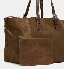 Gerard Darel Sac cabas en cuir de vachette suédée