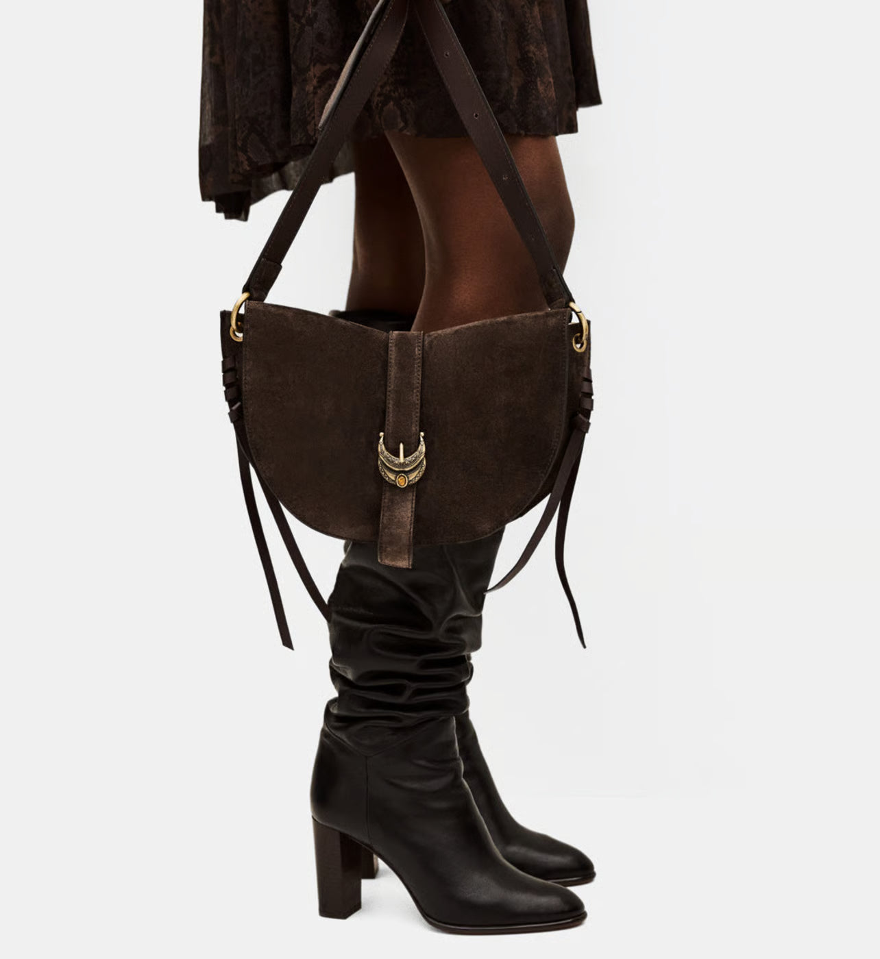 Ba&sh Sac à main Youyou Saddle en cuir