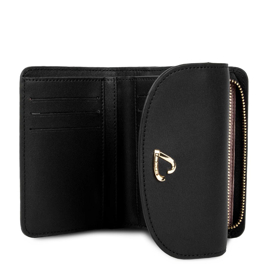 Portefeuille dos-à-dos – cuir lisse compact