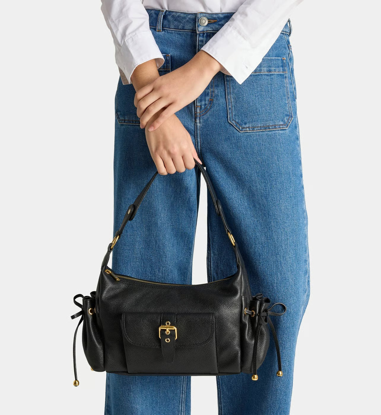 Gerard Darel Sac bowling Emma cuir grainé