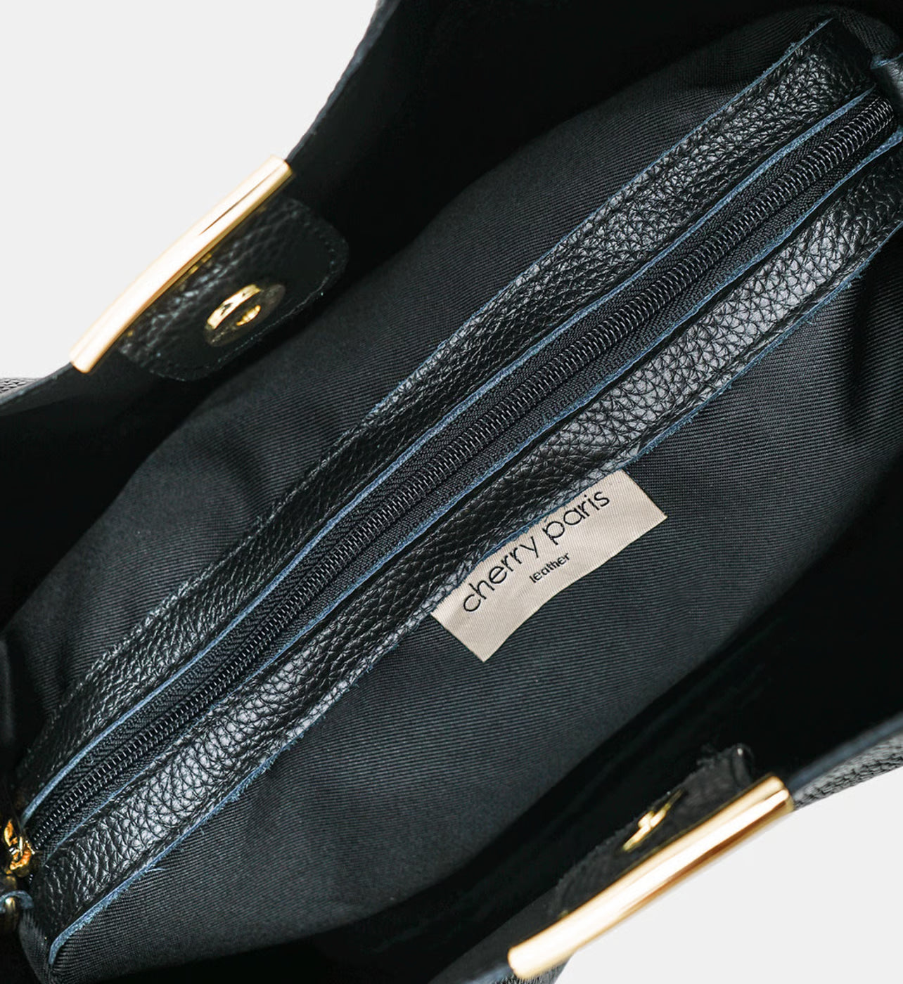 Cherry Paris Sac cabas en cuir signature