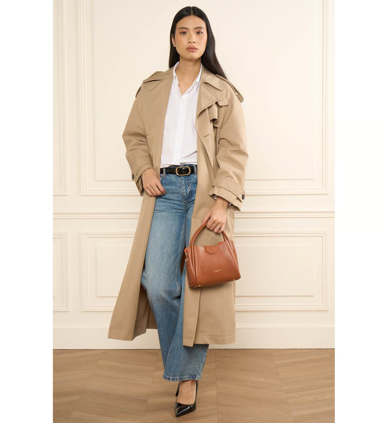 Lancaster Petit sac à main Ida Double en cuir