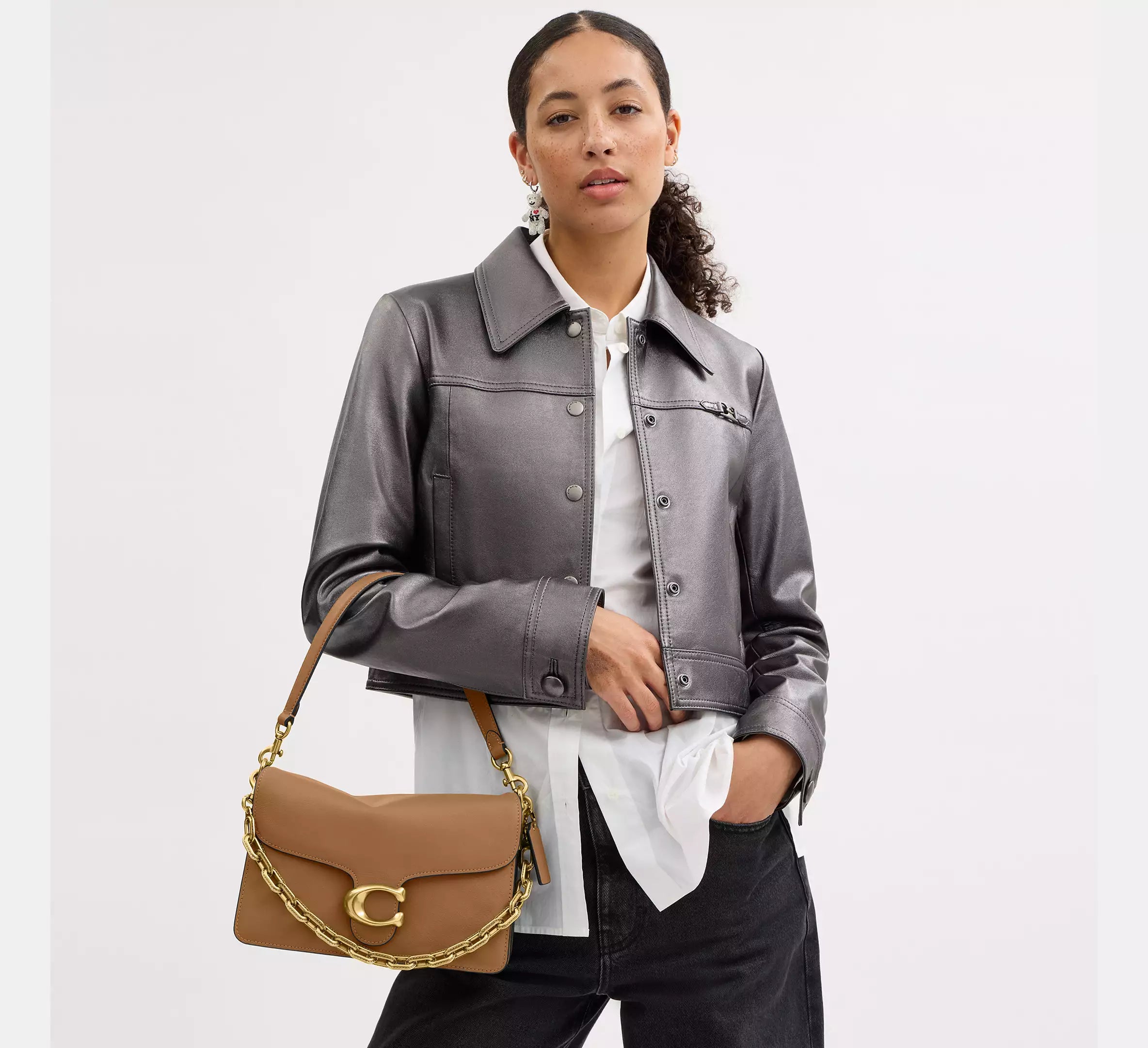 Sac épaule avec chaîne Tabby