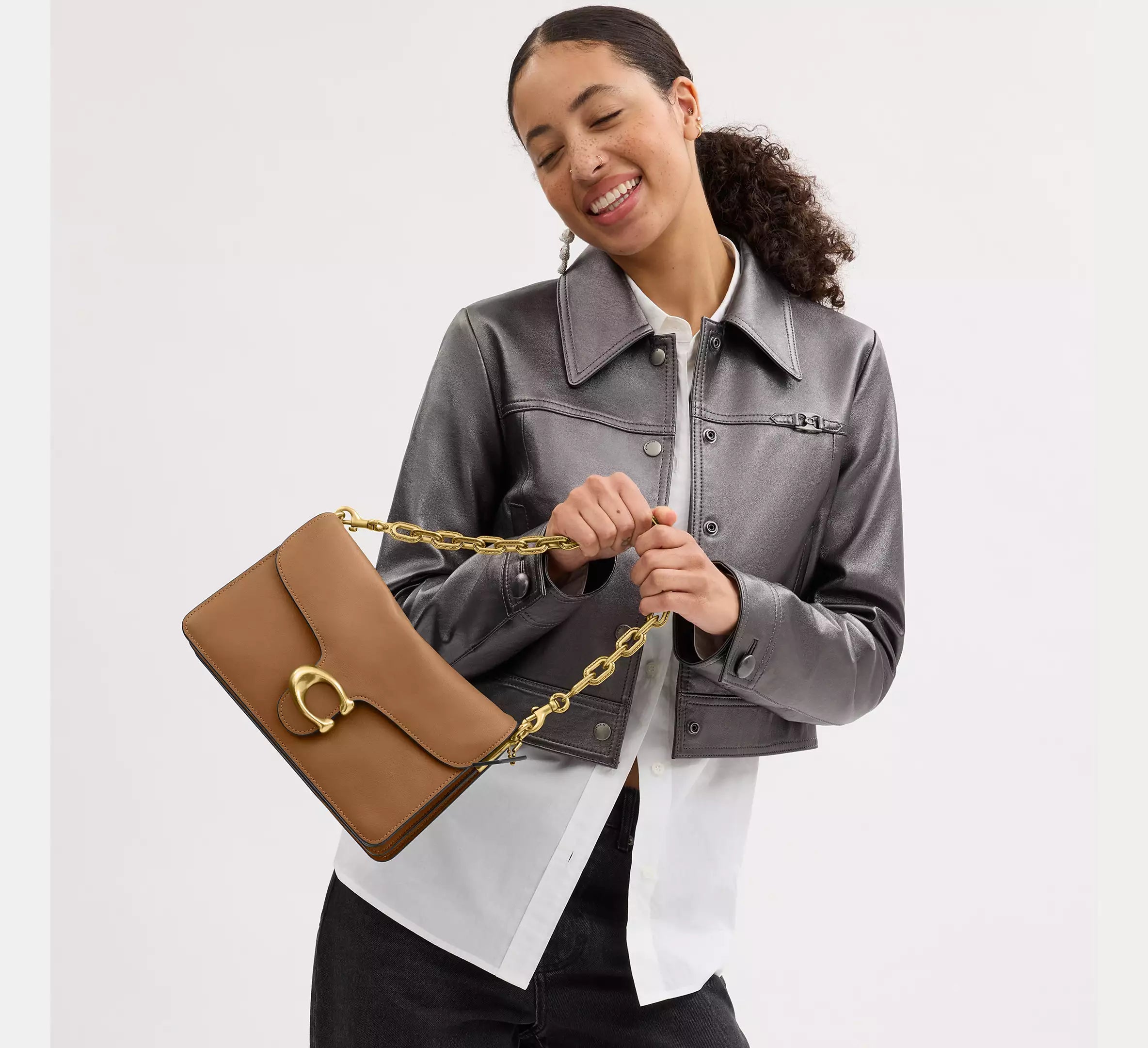 Sac épaule avec chaîne Tabby