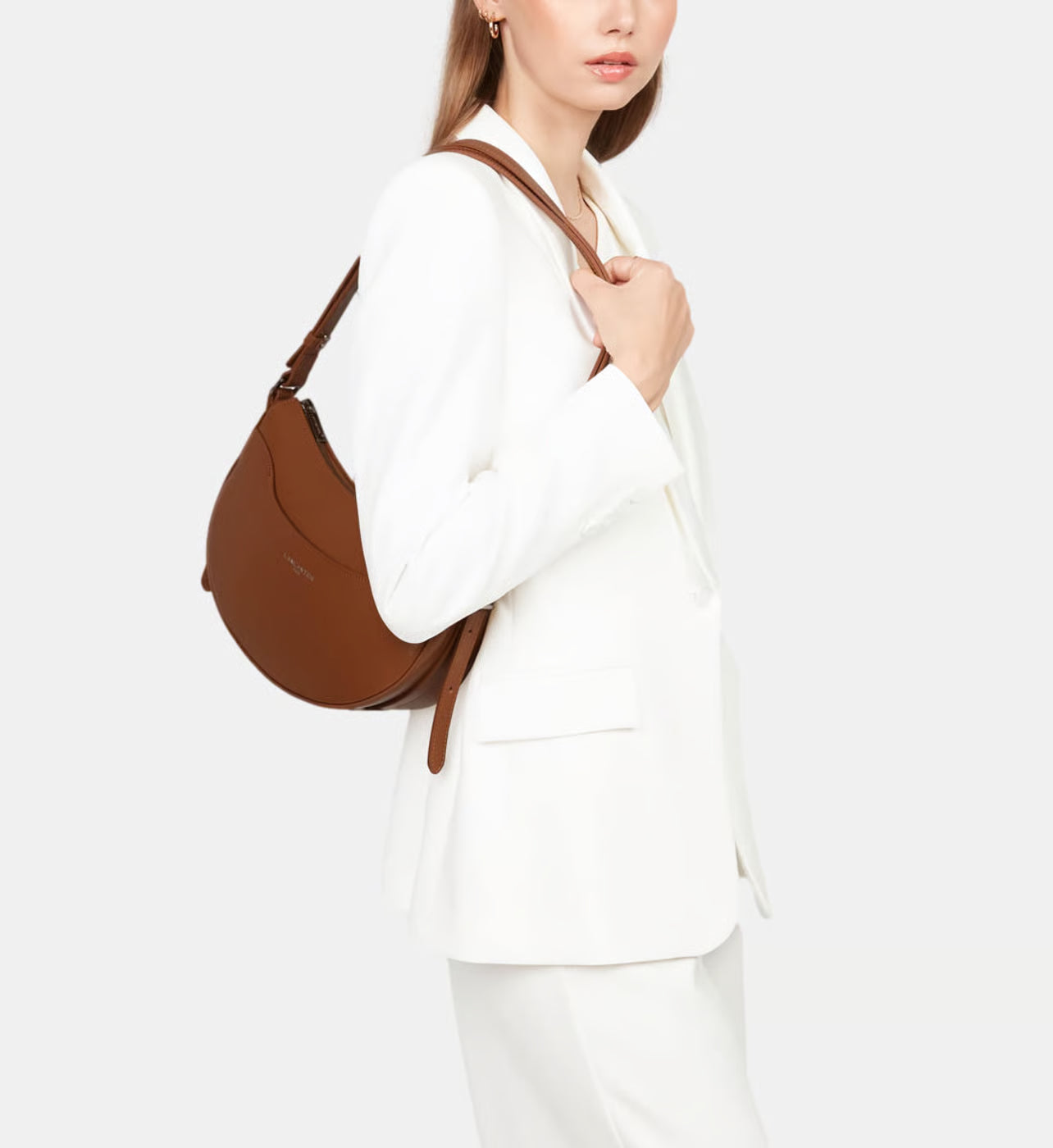 Lancaster Sac besace demi-lune Suave Ace en cuir