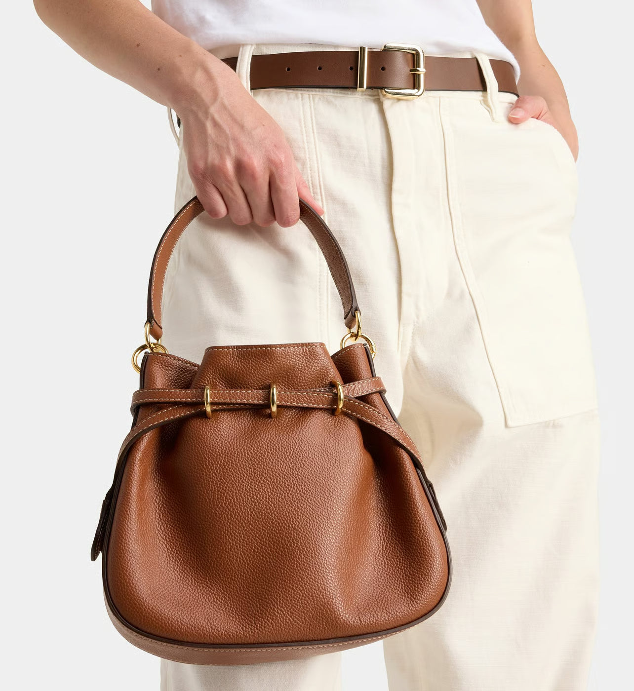 Gerard Darel Sac seau en cuir