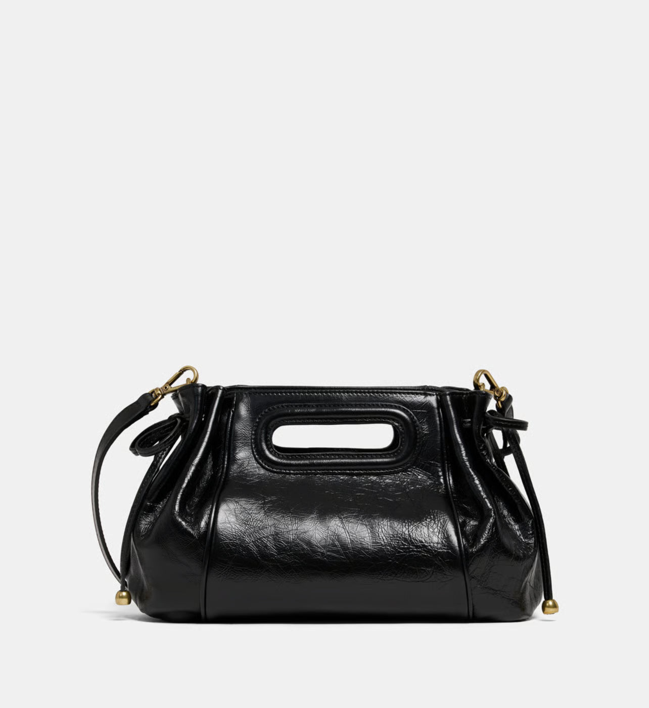 Gerard Darel Mini sac bowling Dany cuir vernis crispé
