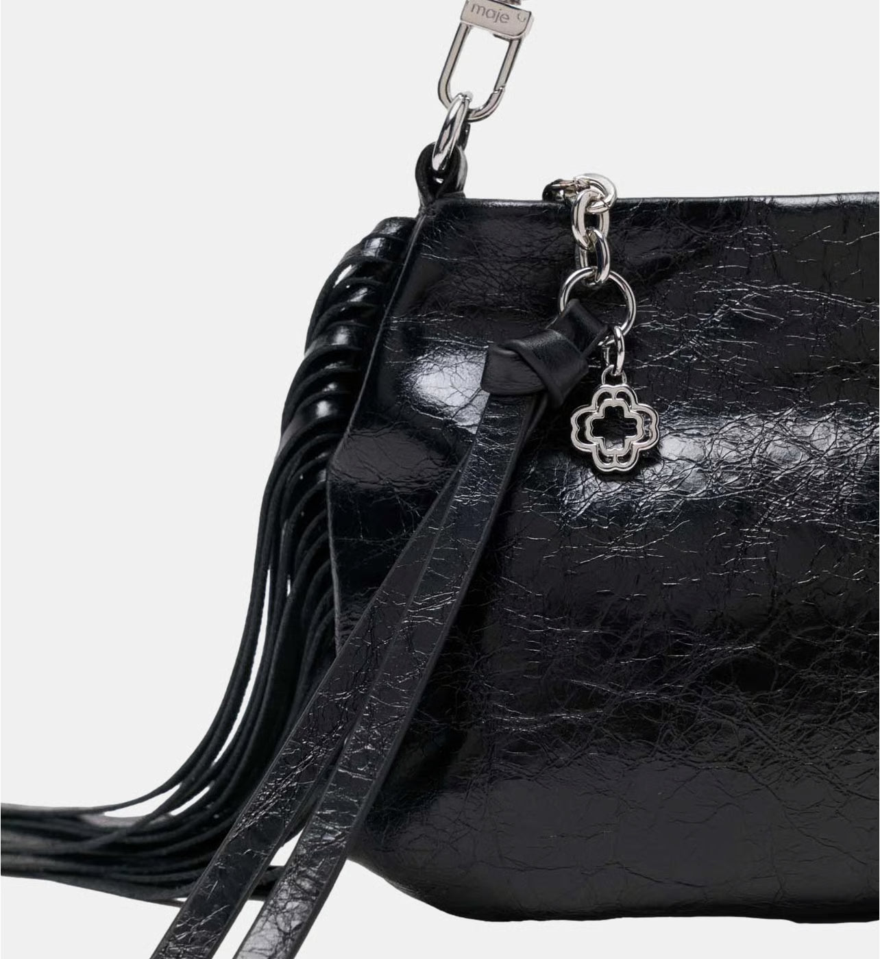 Maje Pochette Miss M pouch en cuir vernis