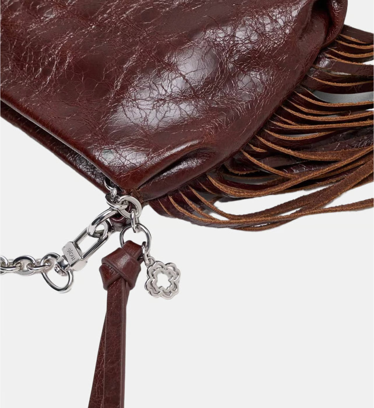 Maje Pochette Miss M pouch en cuir vernis